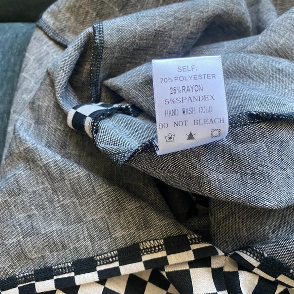 LALA ORIGINAL: Looking Good Print Top + Skirt Set in Checkerboard, Size S - Picture 13 of 16